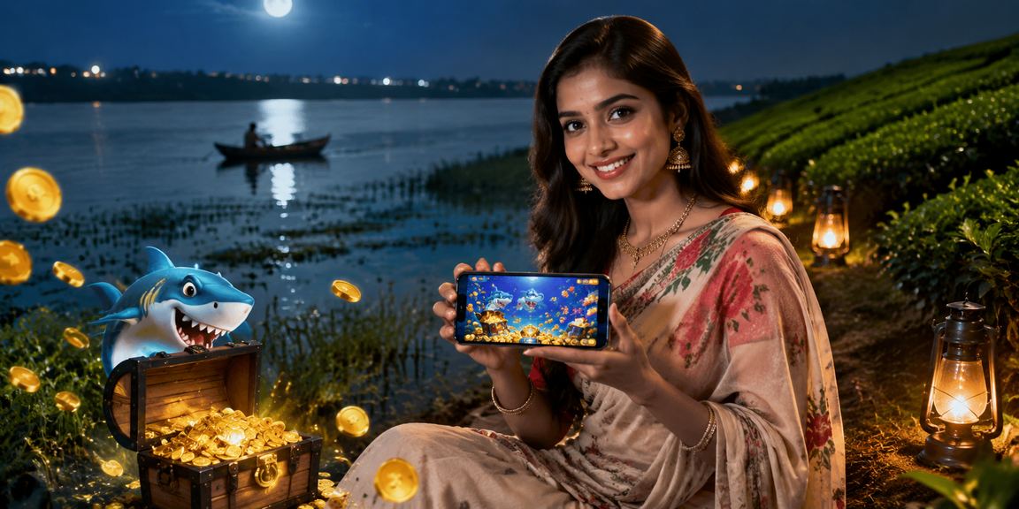 ময়মনসিংহ চা বাগানে মাছ ধরার গেম দৃশ্য